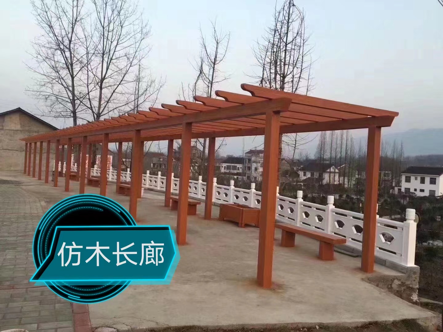 仿竹護(hù)欄成為園林景觀中不可缺少的因素！